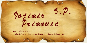 Vojimir Primović vizit kartica